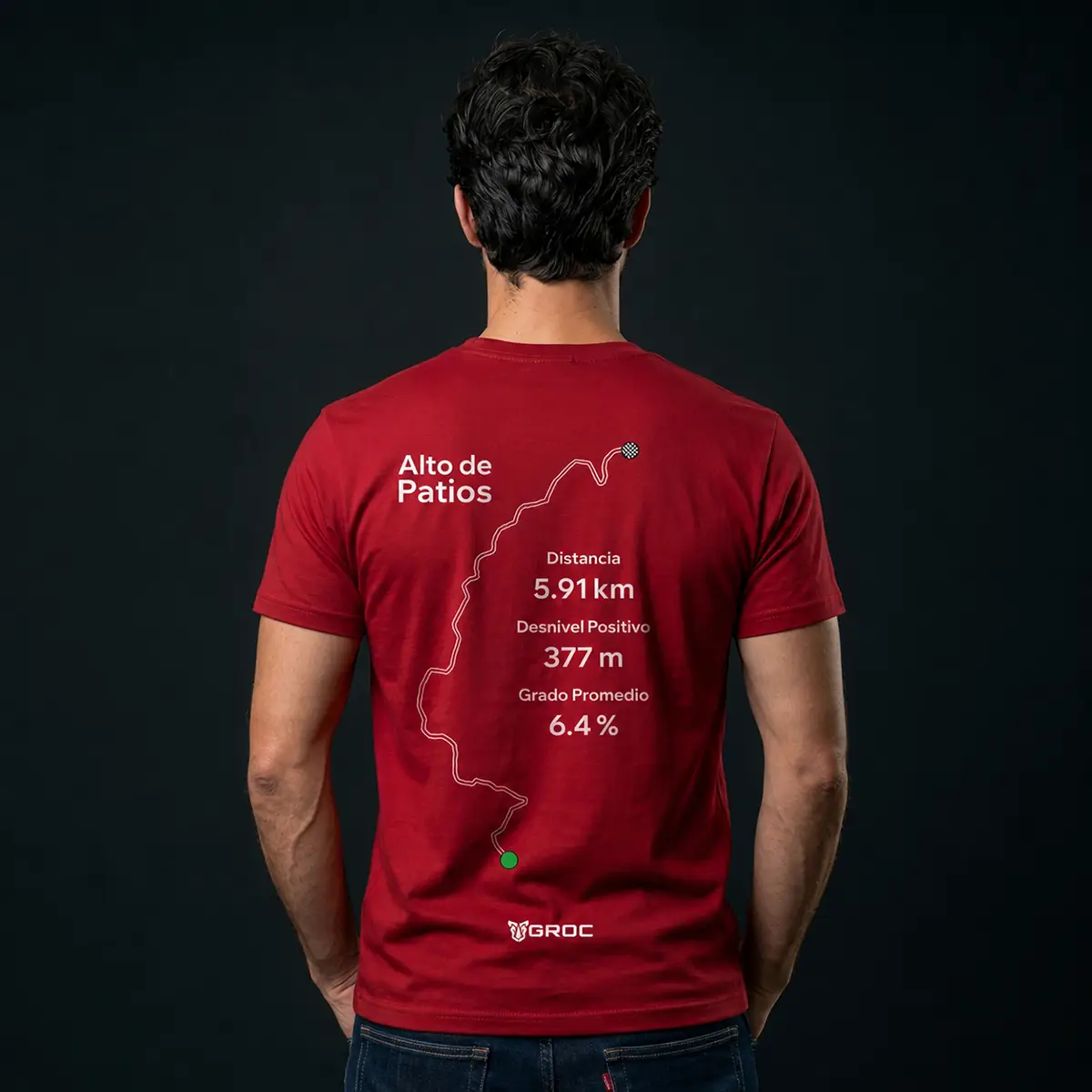 Camiseta-Hombre-Patios-Roja-Trasera