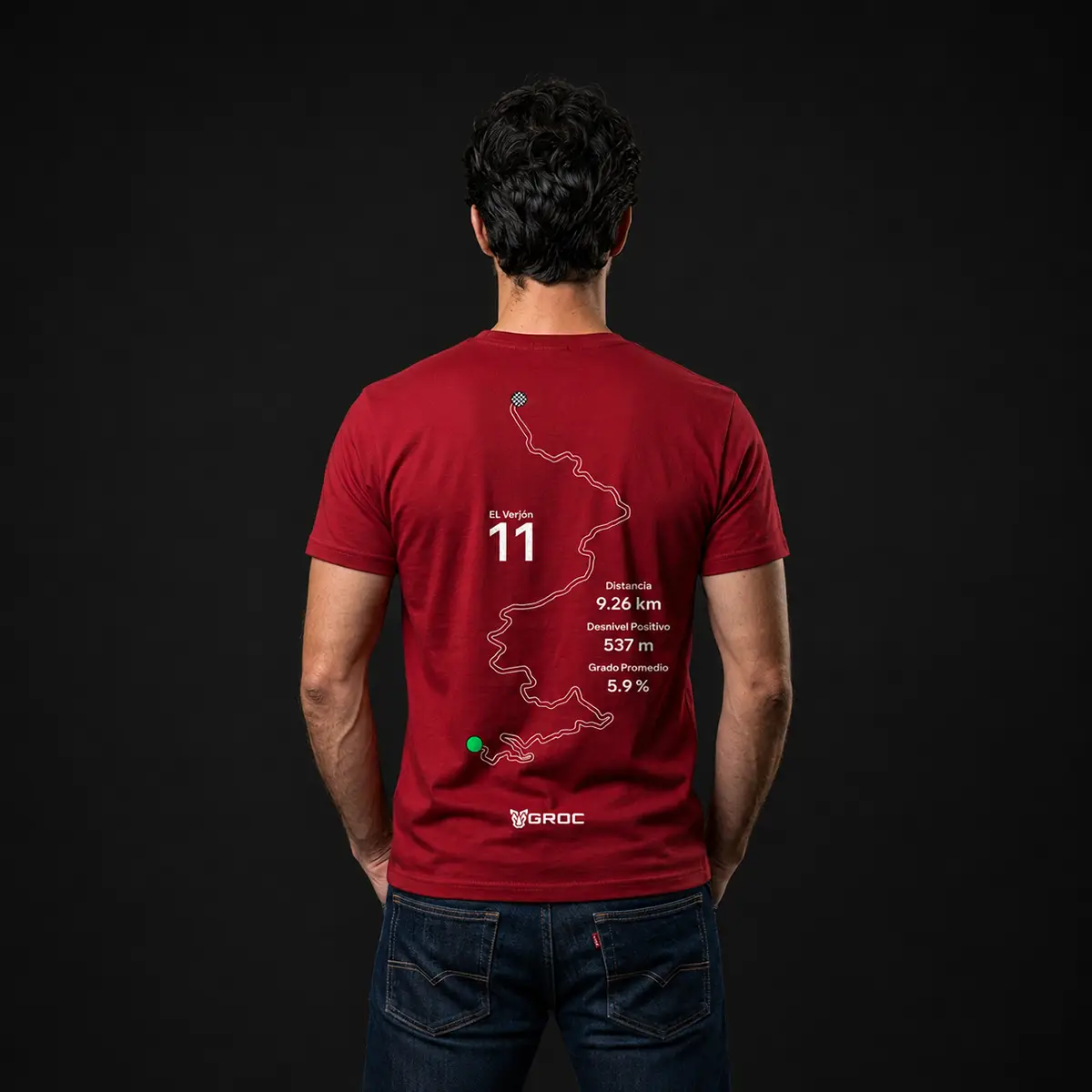 Camiseta-Hombre-Verjon-Roja-Trasera