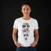 Camiseta-Mujer-Cuchilla-Blanca-Frontal Camiseta La Cuchilla mujer color blanco, diseño exclusivo para mujer