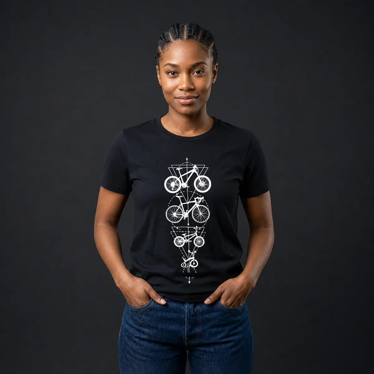 Camiseta La Cuchilla mujer color negro, diseño exclusivo para mujer