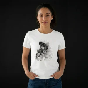 Camiseta alto de patios mujer color blanca, diseño exclusivo para mujer