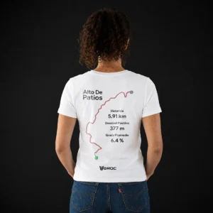 Camiseta alto de patios mujer color blanca, diseño exclusivo para mujer