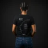 Camiseta alto de patios mujer color negra, diseño exclusivo para mujer