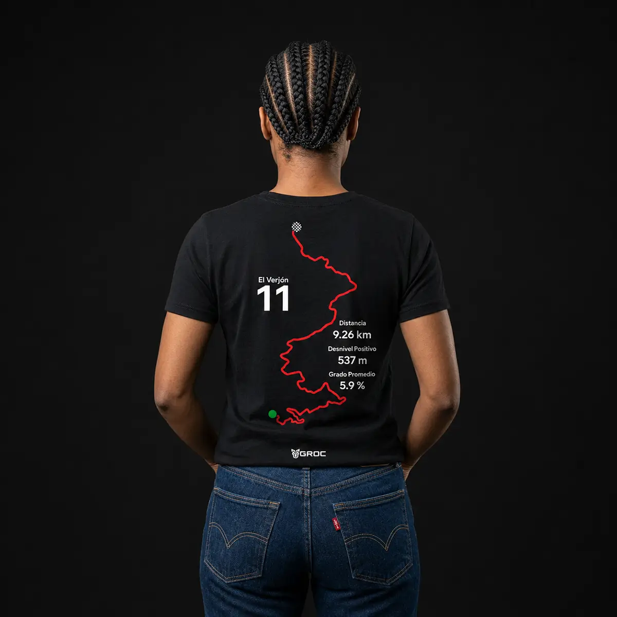 Camiseta-Mujer-Verjon-Negra-Trasera