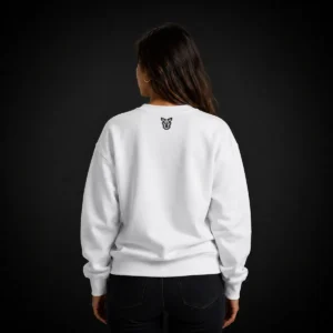 Buzo unicolor blanco sin capota para Mujer GROC
