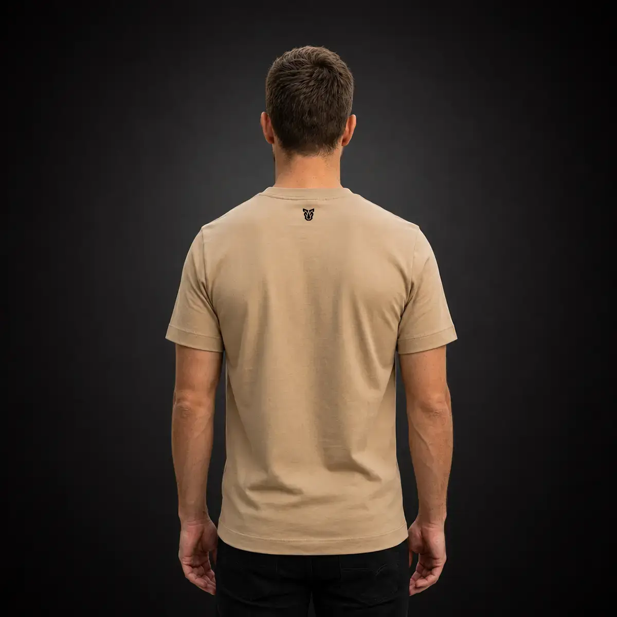Camiseta-Hombre-Beige-Trasero