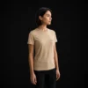 Camiseta-Mujer-Beige-Frontal
